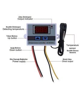 electroon XH-W3001 Diijital Termostat AC 110-220V/1500W