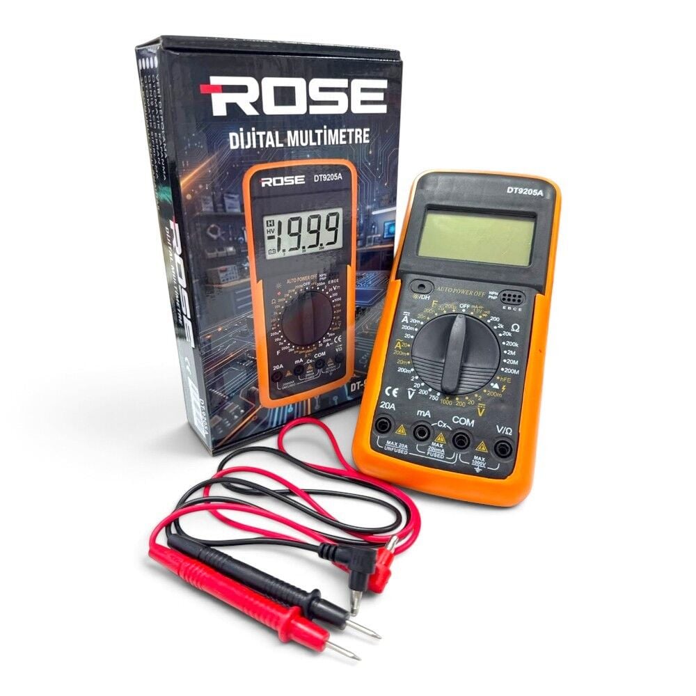 Rose DT-9205A Dijital Multimetre Ölçü Aleti
