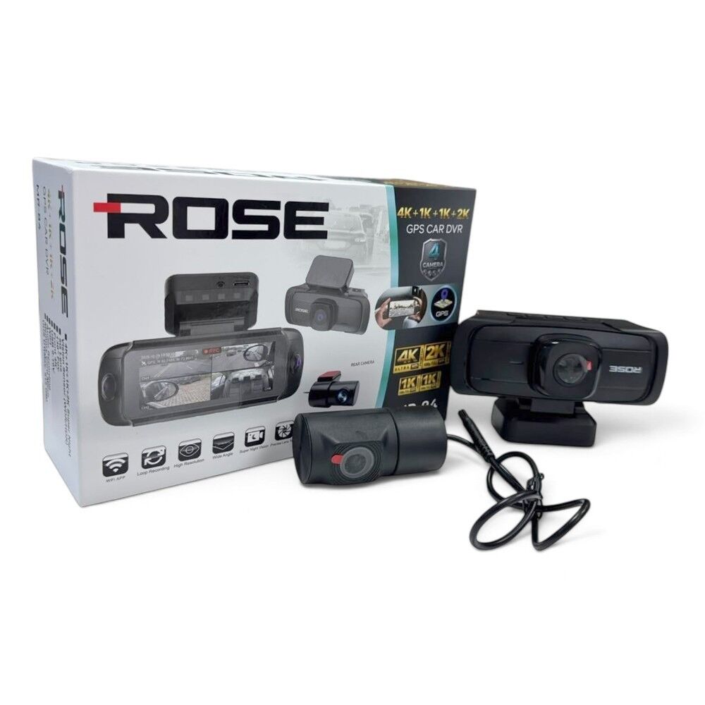Rose MR-84 Wifi Araç İçi 4 Kamera GPS'li DVR Led Ekran Gece Renkli Sesli 4K+2K+1K+1K