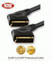 SCART -SCART Kablo Profesyonel 24K Altın Kilitli Konnektör 1.5m