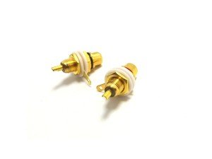 Electroon Rca Dişi Şase Gold Kırmızı- Siyah 2Adet