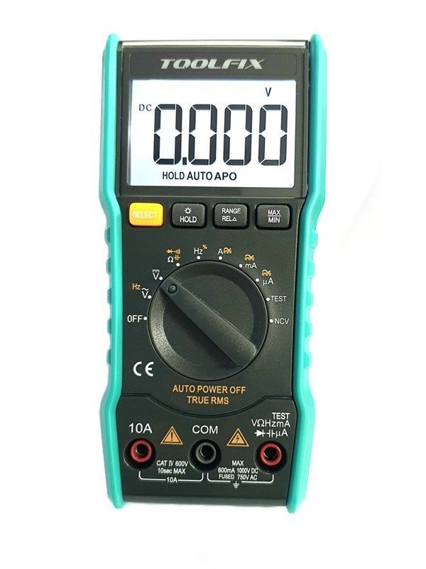 TOOLFIX TF-108A Işıklı Dijital Multimetre Ölçü Aleti Auto Range