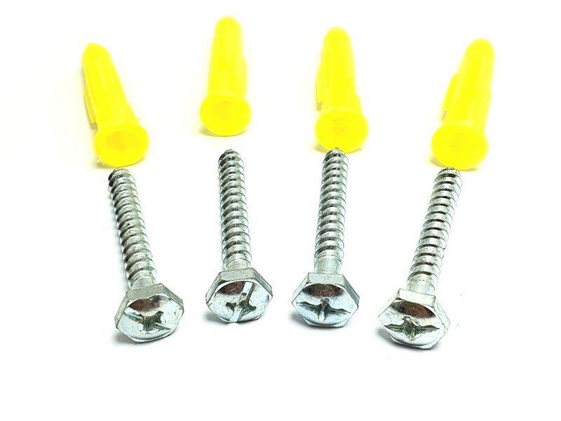 10mm Sarı Plastik Dübel+Vida Anahtar+Yıldız Başlı 100Adet