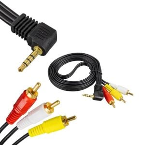 Uydu Alıcısı AV Kablo 3.5mm Stereo Erkek - 3 Rca 1.2Metre Kablo Uzun Jack