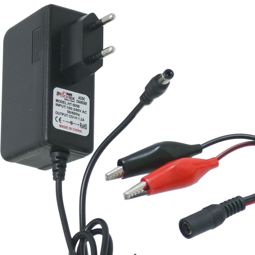 Hightek HT-5056 12Volt 1.2Amper Akü Şarj Adaptörü