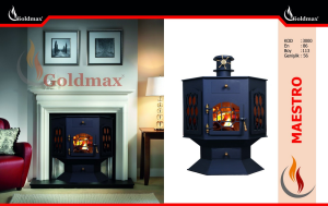 GOLDMAX Maestro Lüx Camlı İthal Şömine Soba