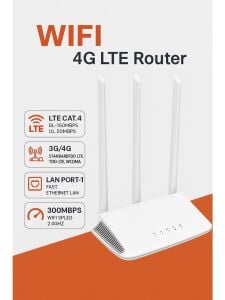 Novacom N300 Wi-Fi 4G/LTE Kablosuz İç Mekan Sim Kart Destekli Modem - Router