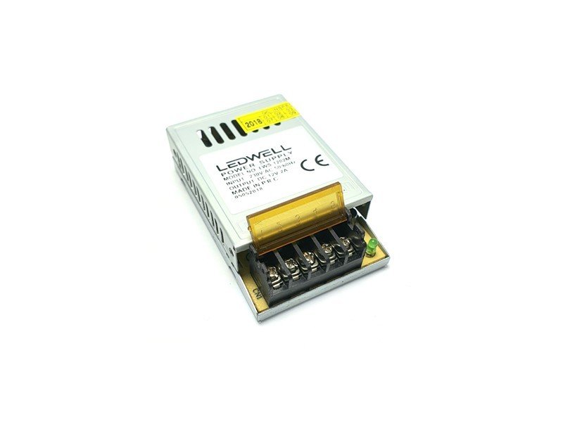 LedWell 12Volt 2Amper Adaptör Metal Kasa Mini 48x20x78mm