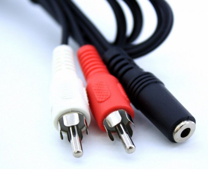 electroon 2RCA Erkek 3,5mm Stereo Dişi Ses Kablosu 1,5 Metre