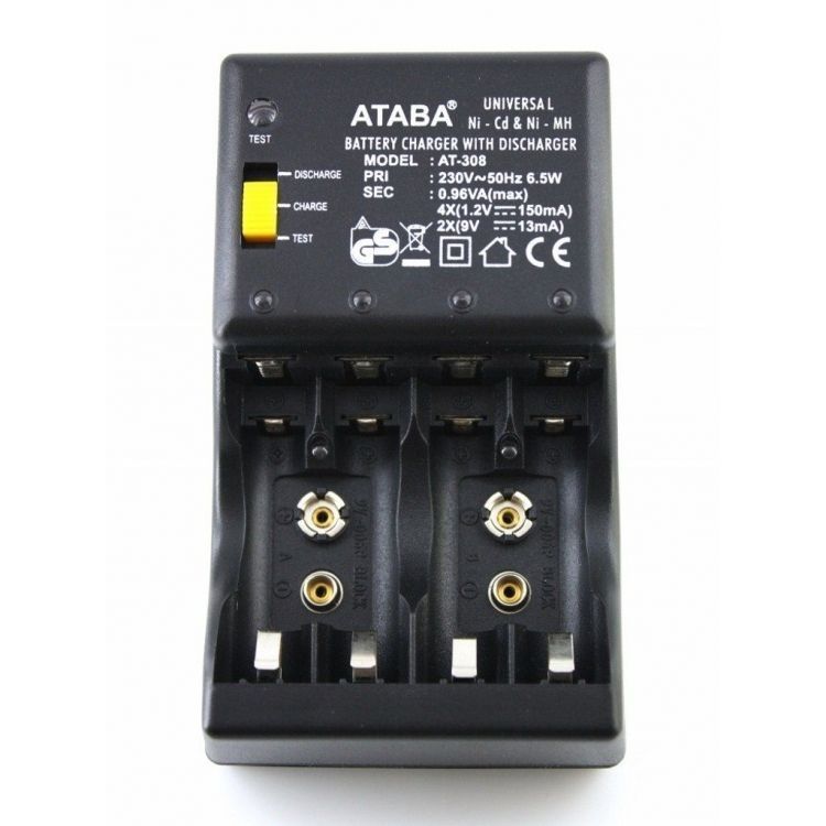 ATABA AT-308 Universal Pil Şarj Cihazı Ni-CD,Ni-MH Piller İçin