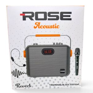 Rose HP-501 Acoustic Taşınabilir Ses Sistemi 150Watt 2xEl 1xKafa Telsiz Mikrofonlu Set