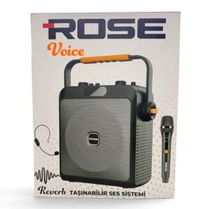 Rose Voice HP-503 6.5'' Portatif Taşınabilir Ses Sistemi - Headset Telsiz Mikrofonlu