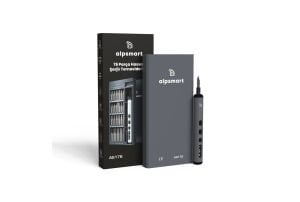 Alpsmart AS176 Hassas Şarjlı Tornavida Seti - 76 Parça