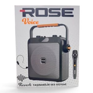 Rose Voice HP-503 6.5'' Portatif Taşınabilir Ses Sistemi - El Tipi Telsiz Mikrofonlu