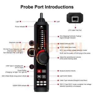 electroon AS326 RJ45 Poe Uyumlu +Multimetre Çok Fonksiyonlu Fiber Kablo Test Cihazı