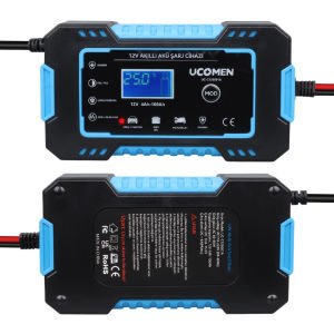 Ucomen UC-C120501A Mavi 12Volt 6Amper Led Göstergeli Akü Şarj Cihazı