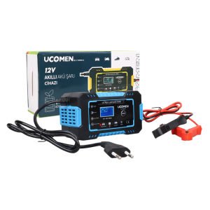 Ucomen UC-C120501A Mavi 12Volt 6Amper Led Göstergeli Akü Şarj Cihazı