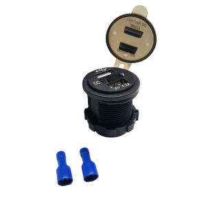 Powermaster Pano Tipi Voltmetreli 2'li USB Giriş 5v 1A / Çıkış 5V 2.1A Kulaksız (IC-266D)