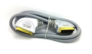 Scart-Scart Kablo Altın Uçlu Gri