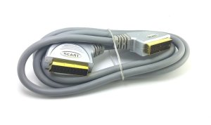 Scart-Scart Kablo Altın Uçlu Gri