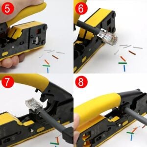 Rose RC-812 Cat5/Cat6/CAT7 EZ-RJ45-RJ11 Konnektör Sıkma Pensesi