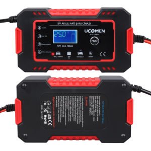 Ucomen UC-C120501A Kırmızı 12Volt 6Amper Led Göstergeli Akü Şarj Cihazı