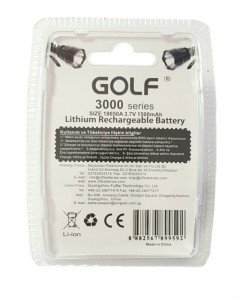 GOLF 18650 Şarjlı Pil 3.7V 1500mA Başlıklı Lion