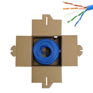 Cabcom CAT6 23AWG 305Mt UTP-LZSH Network Kablosu Kutulu - Mavi