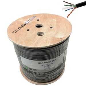Cabcom CAT6 UTP-LZSH 23AWG Dış Ortam Outdoor Kablo 305mt Siyah