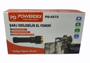 Powerdex PD-6572 Su Geçirmez Şarjlı Profesyonel El Feneri