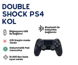 Taplin S4 PS4 Uyumlu Kablosuz Titreşimli Oyun Kolu Gamepad Joystick