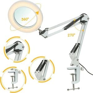UPX 803L Akrobat LED Aydınlatmalı Dimmerli 5X Büyüteç