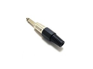 electroon 6.3mm Mono Metal Gitar Jak Erkek - Siyah