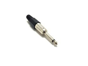 electroon 6.3mm Mono Metal Gitar Jak Erkek - Siyah