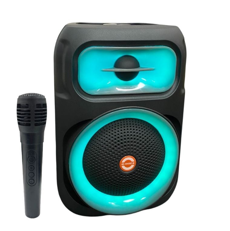 Rose SP-321 Şarjlı Mikrofonlu Bluetooth RGB Işıklı Taşınabilir Hoparlör