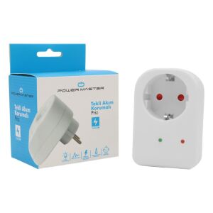 Powermaster PM-18521 Tekli 16A-3500W Akım Korumalı Priz