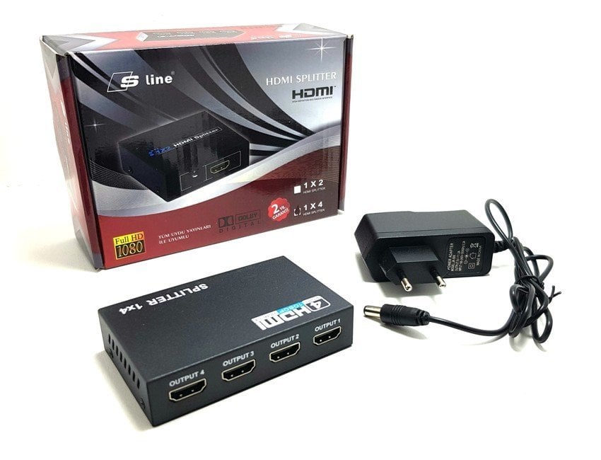 SLine 1x4 HDMI Splitter 1.4V Full HD 1080P