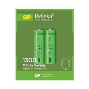 GP ReCyko 1300mA NiMH AA Şarjlı Kalem Pil 2'li Paket