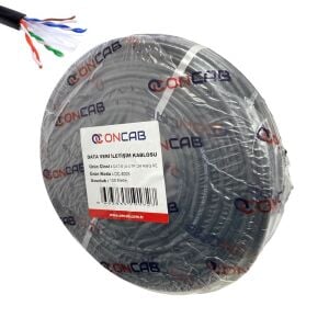 ONCAB CAT6 U-UTP 24AWG (CCA/PE) Kablo 100mt Siyah