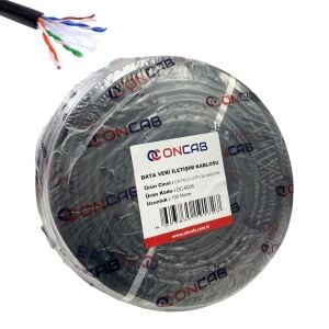 ONCAB CAT6 U-UTP 24AWG (CCA/PE) Kablo 100mt Siyah