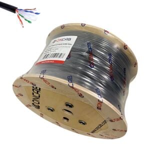 ONCAB CAT6 U-UTP 24AWG (CCA/PE) Kablo 305mt Dış Ortam Siyah