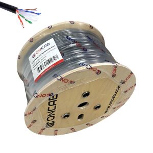 ONCAB CAT6 U-UTP 24AWG (CCA/PE) Kablo 305mt Dış Ortam Siyah