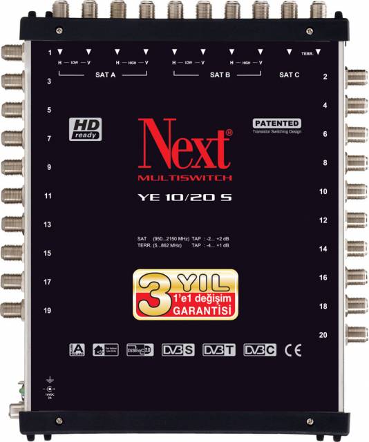 Next 10/20 - 20 Abone Çıkışlı Sonlu MultiSwitch