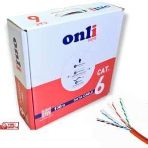 Onli 23AWG UTP CAT6 Network Kablosu Turuncu 100Mt Yerli Üretim