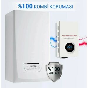 Powermaster Slim-1500 Otomatik Voltaj Regülatörü 1500VA Kombi Regülatörü