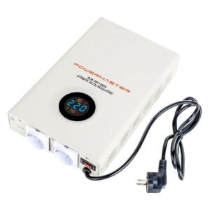 Powermaster Slim-1500 Otomatik Voltaj Regülatörü 1500VA Kombi Regülatörü