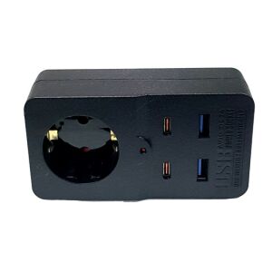 WINNBOSS 1 Soketli 2xUSB+2xType-C Akım Korumalı Priz 10A 2500W