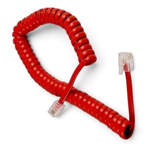 electroon Spiralli Telefon Ahize Kablosu Kırmızı - 1Adet