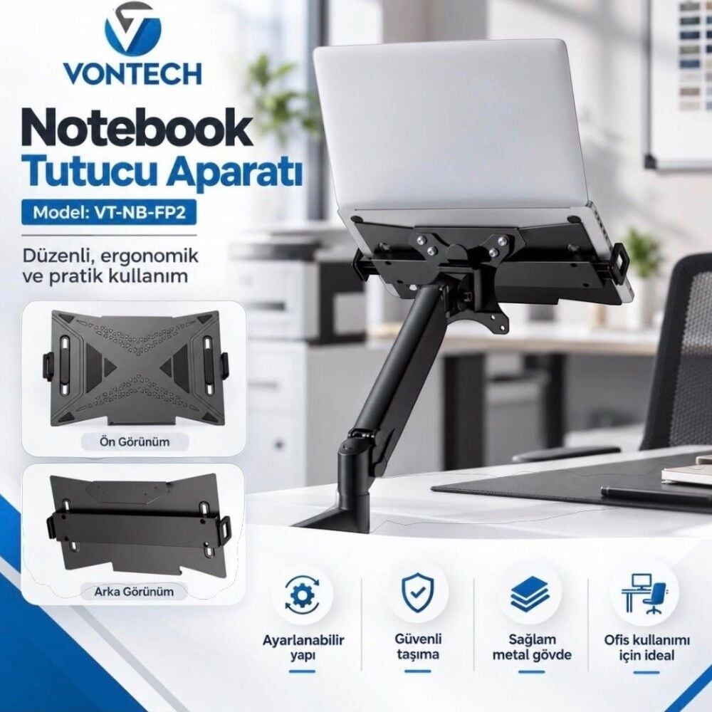 Vontech  FP-2 12''-18'' Vesa Montajlı Universal Notebook Aparatı