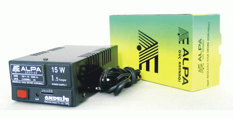 ALPA 15Watt 3-15V DC Kademeli 1.5Amper Adaptör